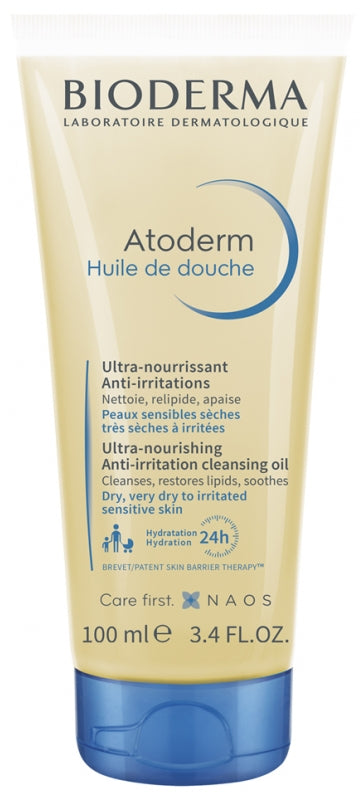 Bioderma Atoderm Shower Oil 100ml, front of the tube