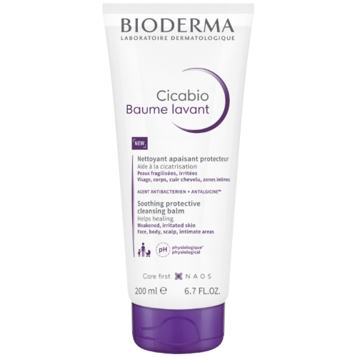Bioderma Cicabio Repairing Cleansing Balm 200ml white background, view 1