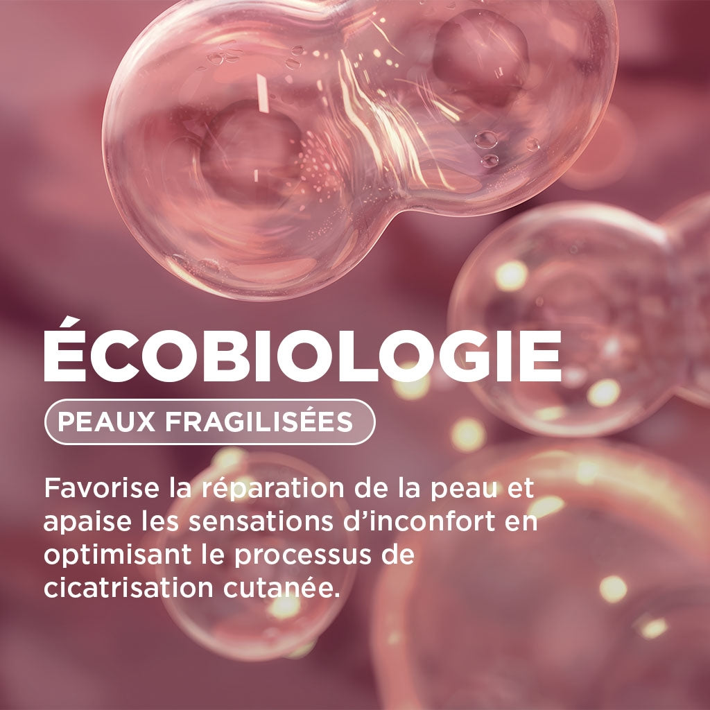 Bioderma Cicabio, ecobiology infographic in French