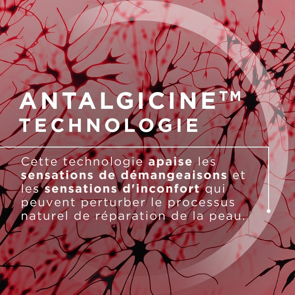 Bioderma Cicabio, Antalgicine technology infographic in French