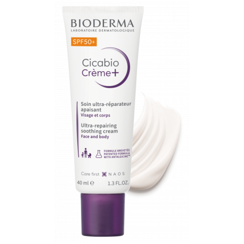 Bioderma Cicabio Repairing Care SPF 50+ Post-Procedure Sunscreen 30ml, packaging detail