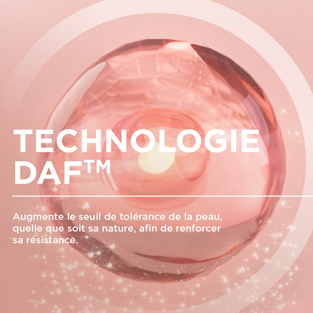 Bioderma Créaline AR+, DAF technology infographic in French