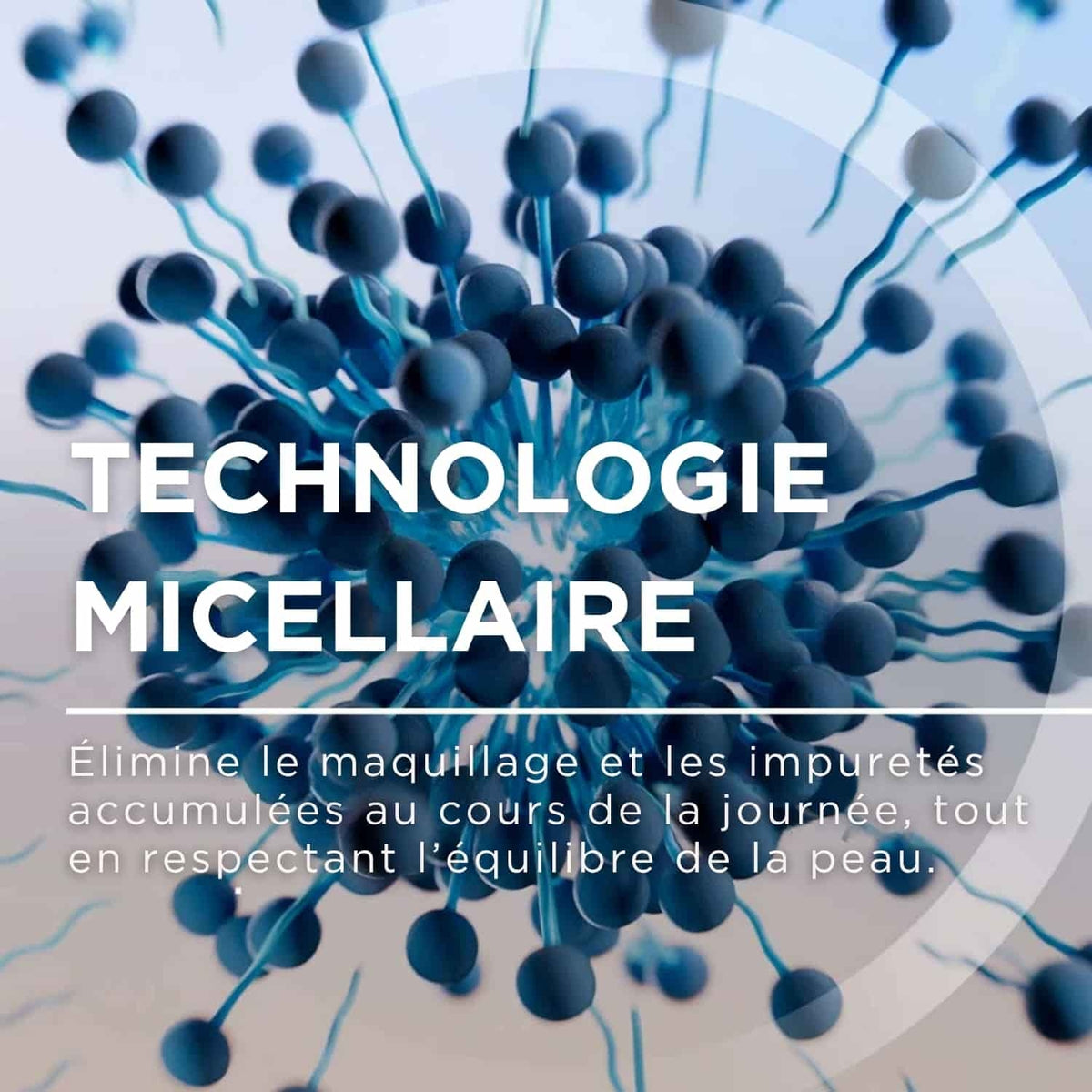 Bioderma Hydrabio, micellar technology infographic in French