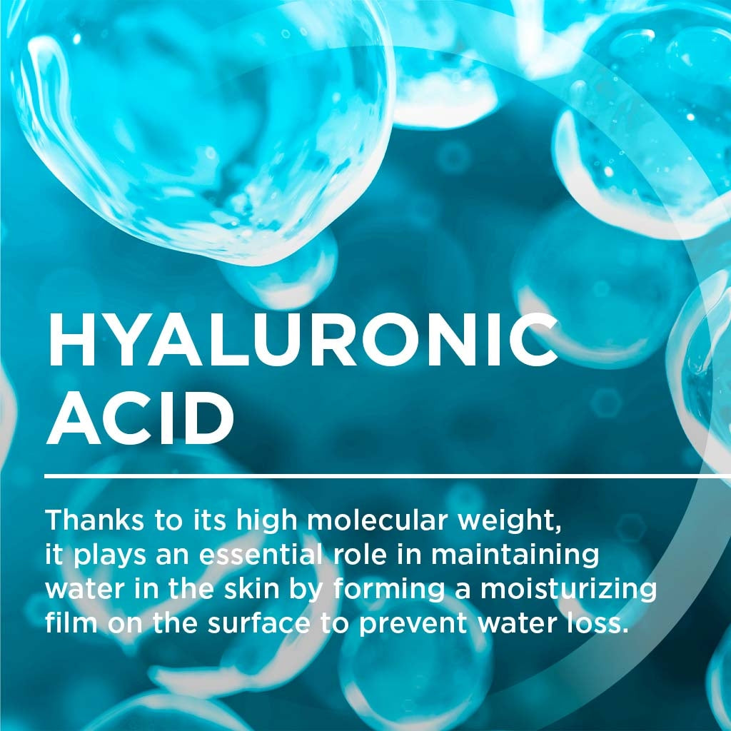 Bioderma Hydrabio, hyaluronic acid infographic in English