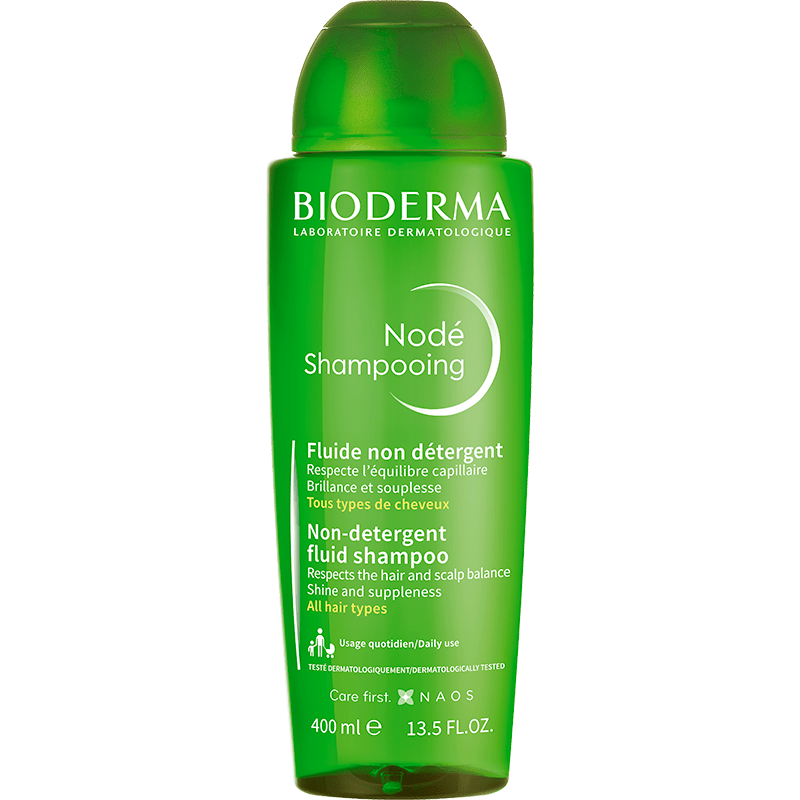 Bioderma Nodé Non-Detergent Fluid Shampoo 400ml, front of the bottle