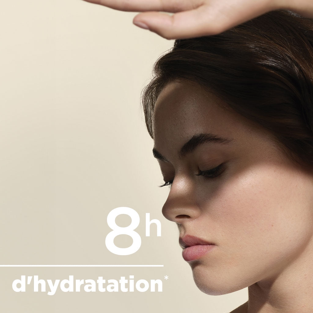 Bioderma Photoderm After-Sun, woman in profile with study results in French
