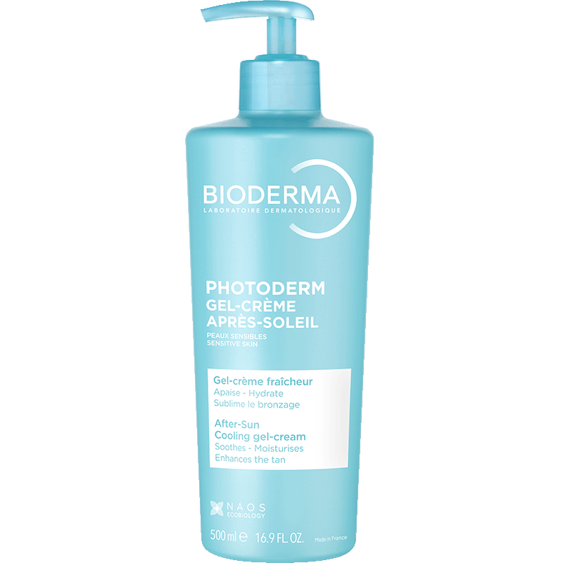 Bioderma Photoderm After-Sun Soothing Gel-Cream 500ml, front of the pump bottle