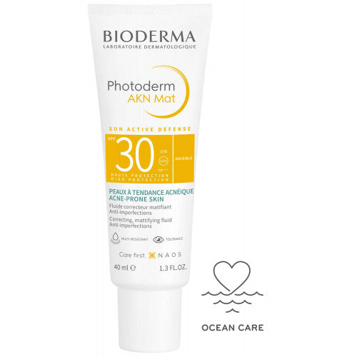 Bioderma Photoderm AKN Mat SPF 30 Mattifying Sunscreen Fluid 40ml, ingredient panel