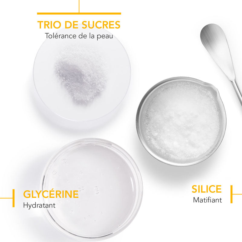 Bioderma Photoderm, key ingredients: sugar trio, glycerin and silica