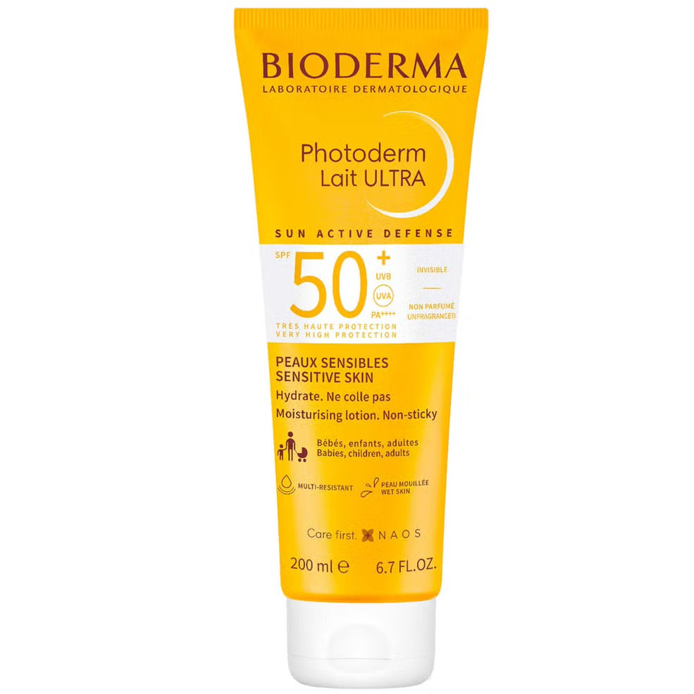 Bioderma Photoderm SPF 50+ Sun Lotion broad-spectrum sunscreen bottle, view 1