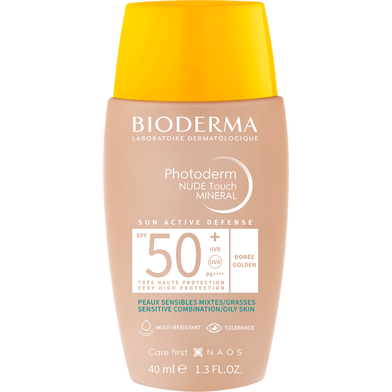 Bioderma Photoderm Nude Mineral SPF 50+ Golden Shade Tinted Sunscreen