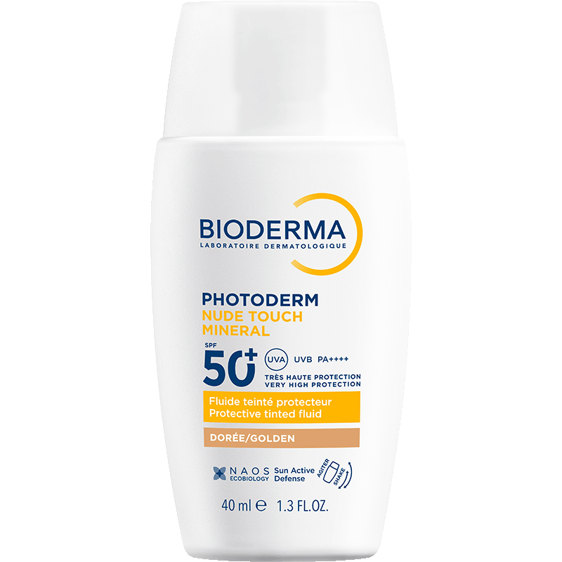 Bioderma Photoderm Nude Mineral 40ml, front of the bottle in the new packaging