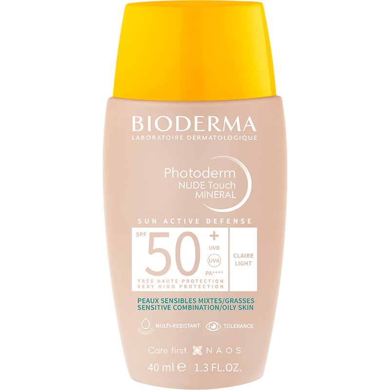 Bioderma Photoderm Nude Touch 40ml, front of the bottle in the old packaging