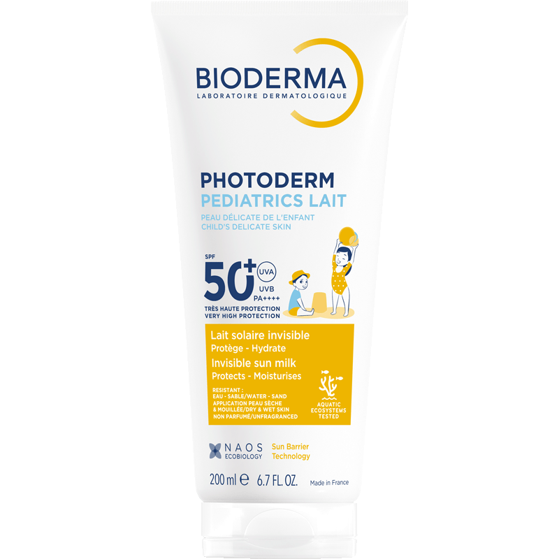 Bioderma Photoderm Pediatrics sun milk, front of the 200ml tube