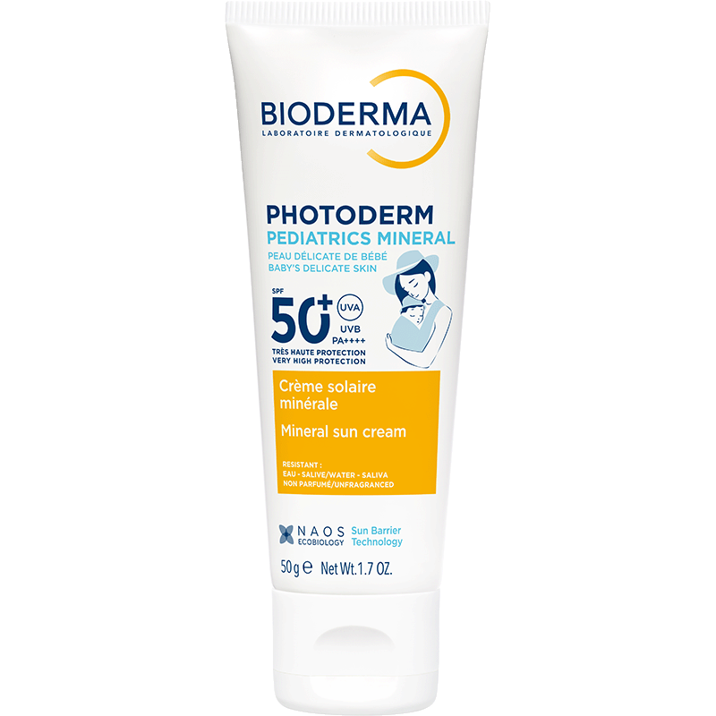 Bioderma Photoderm Pediatrics Mineral sun cream 50g, front of the tube