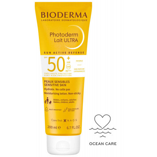 Bioderma Photoderm 200ml, front of the tube with the Ocean Care logo