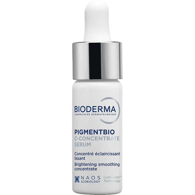 Bioderma PigmentBio C-Concentrate, front of the dropper bottle in the new packaging