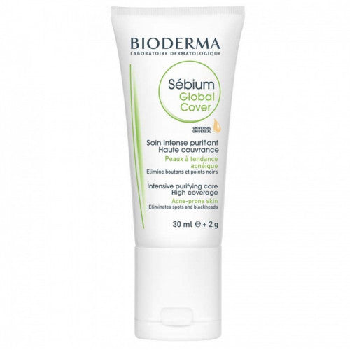Bioderma Sébium Global Cover Universal Tint 30ml with green corrector cap, view 1