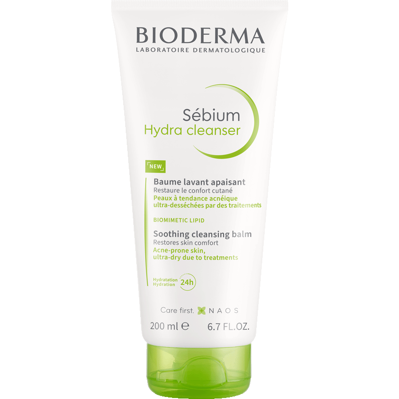 Bioderma Sébium Hydra Cleanser 200ml, front of the tube in the older packaging