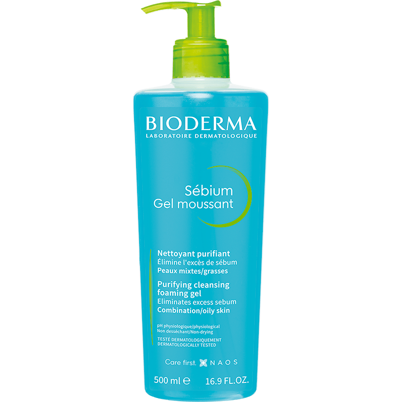Bioderma Sébium 500ml, front of the pump bottle