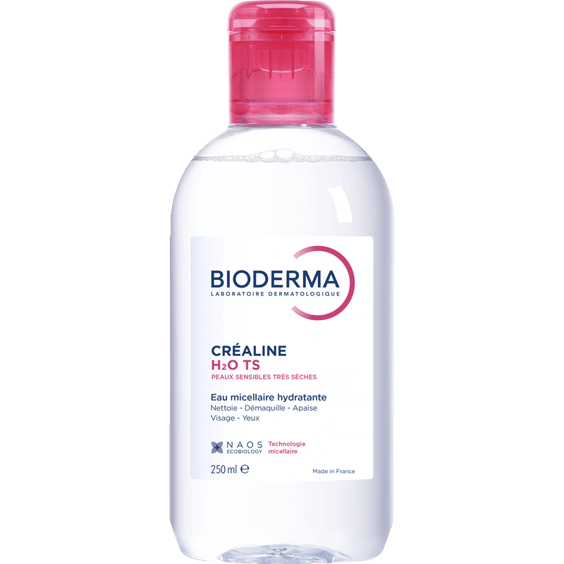 Bioderma Créaline TS H2O Micellar Solution for Very Dry Skin 250ml, front of the bottle