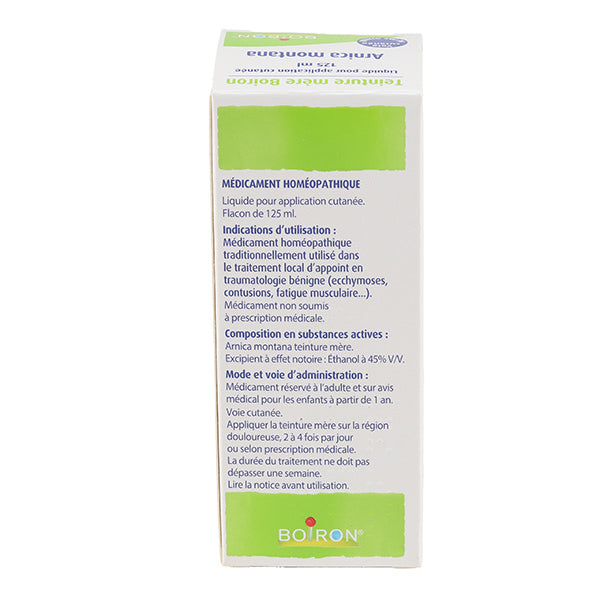 Boiron Arnica Montana, back of the box with directions