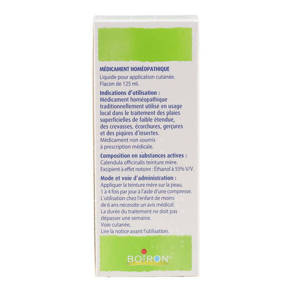Boiron Calendula Officinalis, back of the box with directions