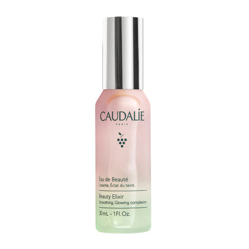 Caudalie Eau de Beauté Radiance Mist bottle, alternate angle