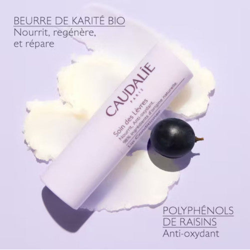 Caudalie Lip Care Duo Set of 2 Sticks with grape polyphenols and shea butter, product close-up
