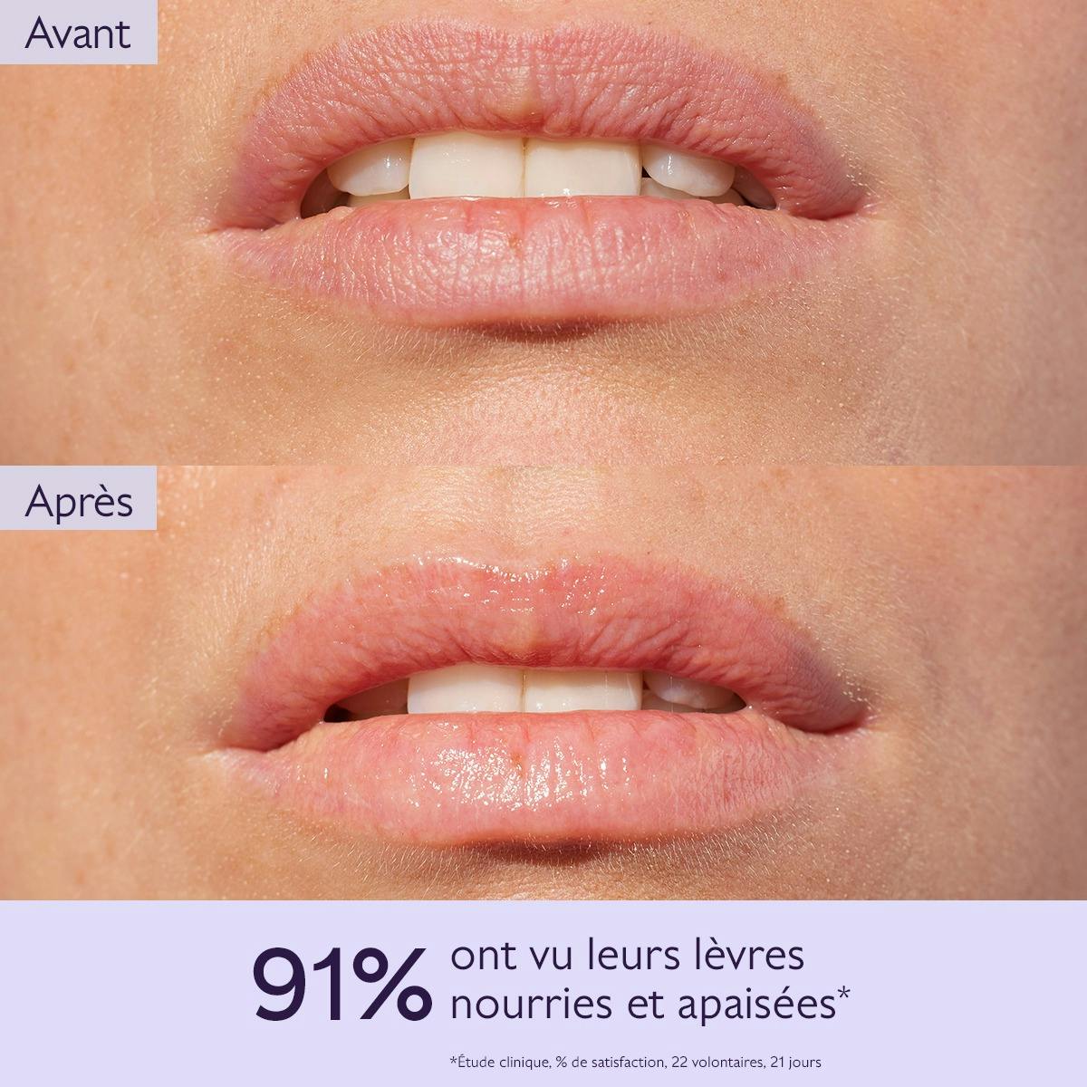Caudalie Lip Care Stick, before and after photos of the lips