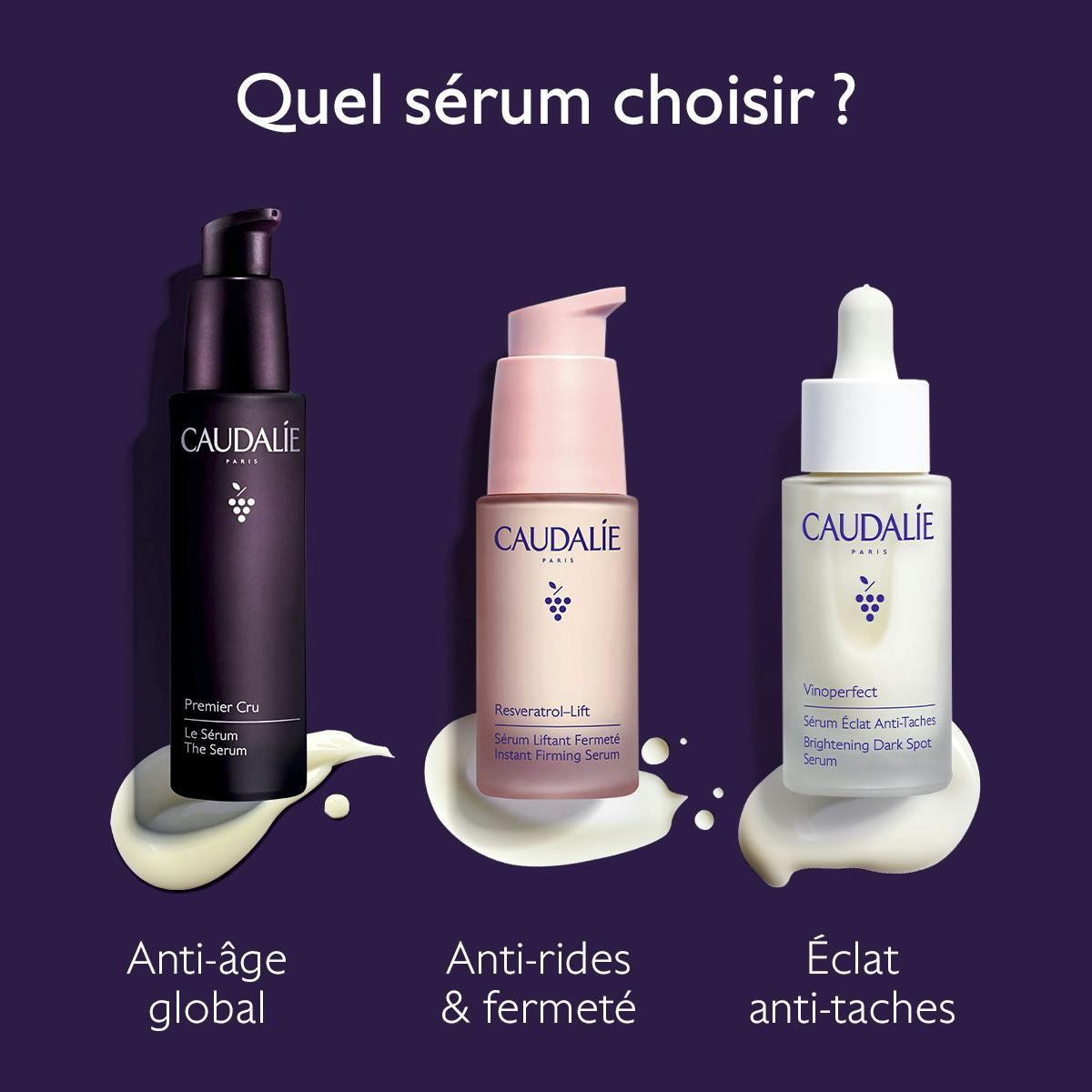 Caudalie Premier Cru, guide to three Caudalie serums in French