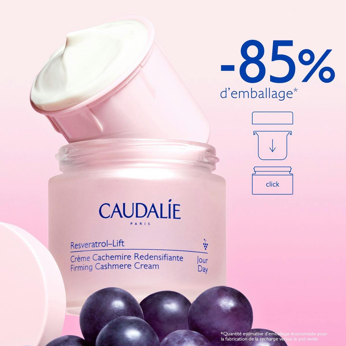 Caudalie Resveratrol-Lift, refill and jar