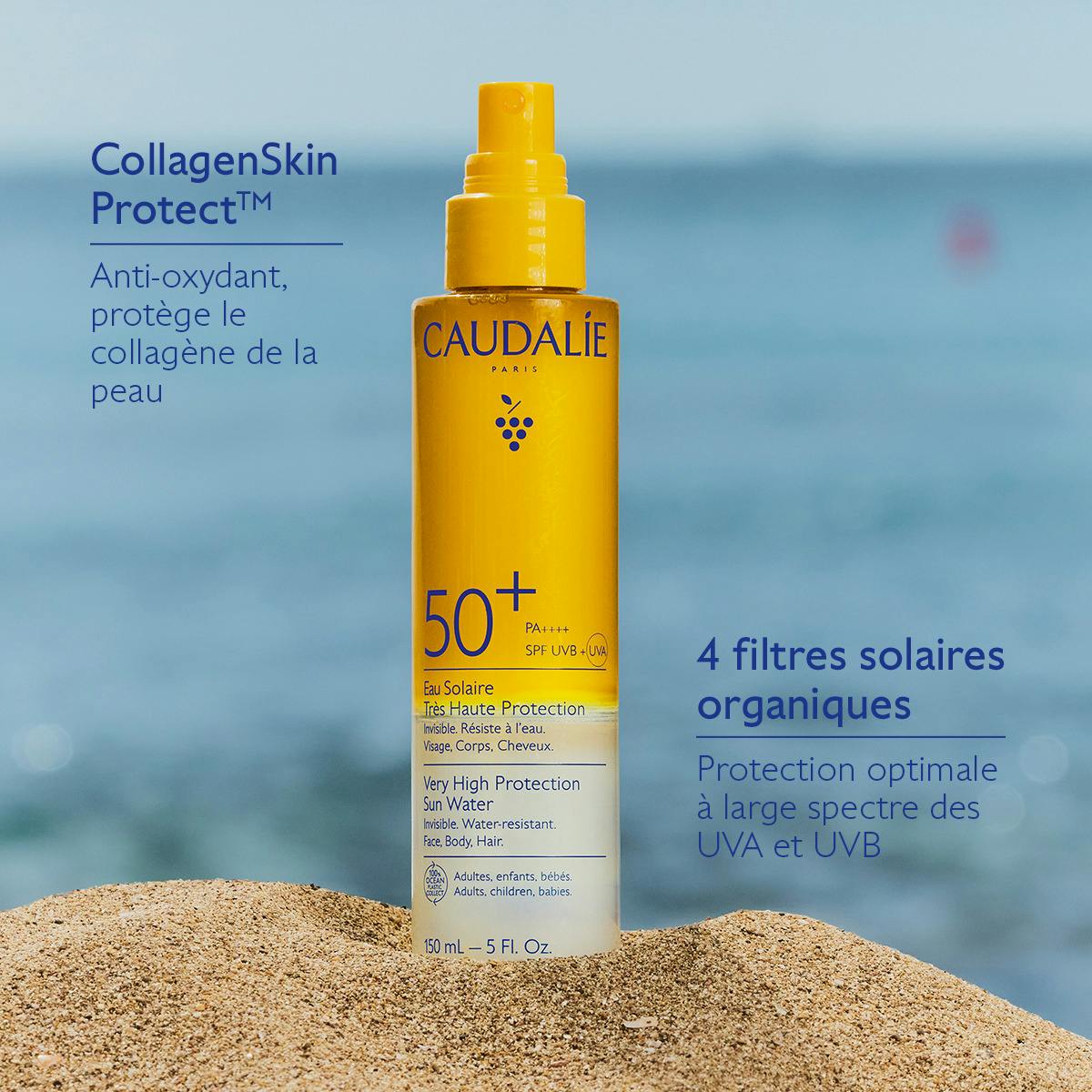 Caudalie Solaire, key ingredients: CollagenSkin Protect and four organic UV filters