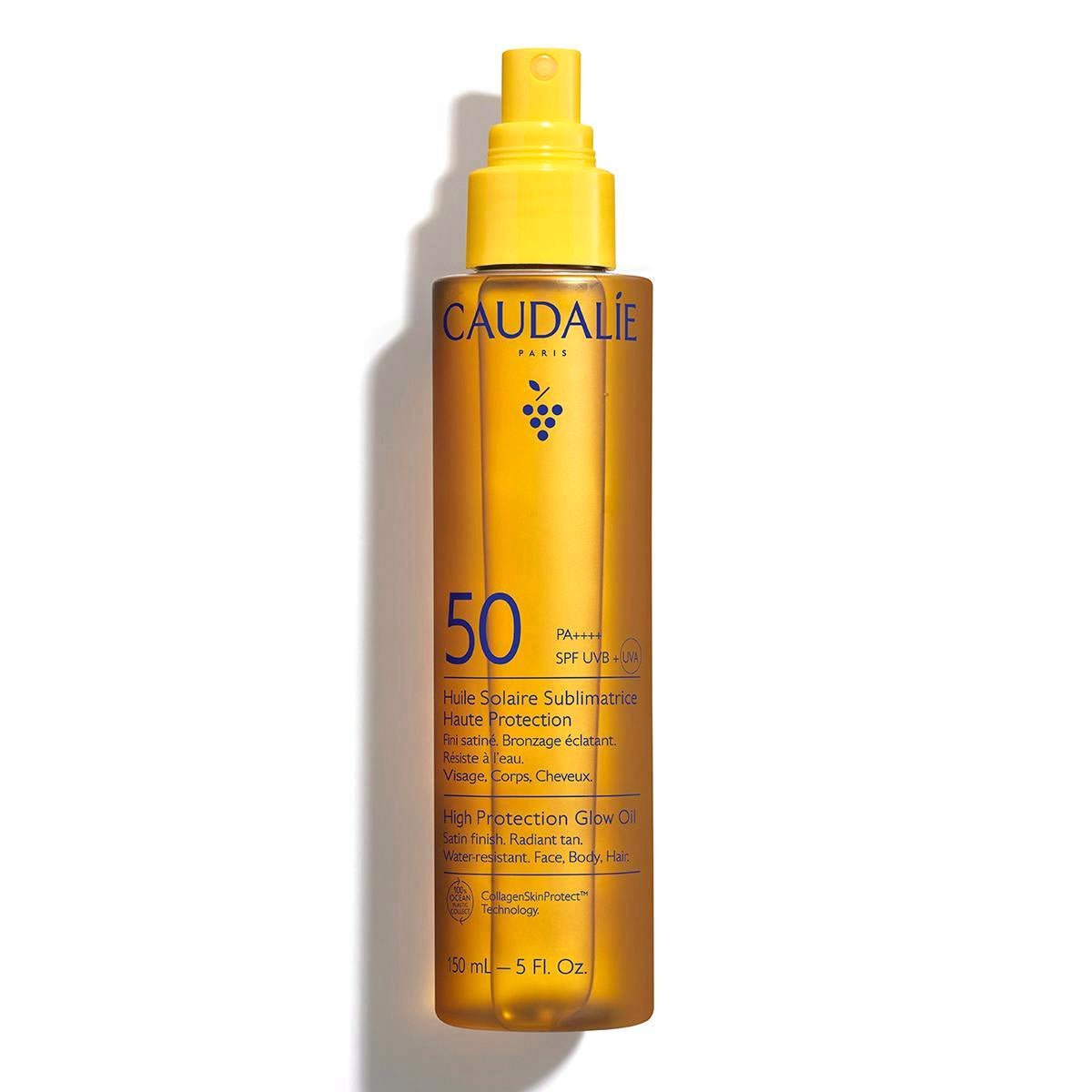 Caudalie Sublimating Sun Oil 150ml, front of the spray bottle