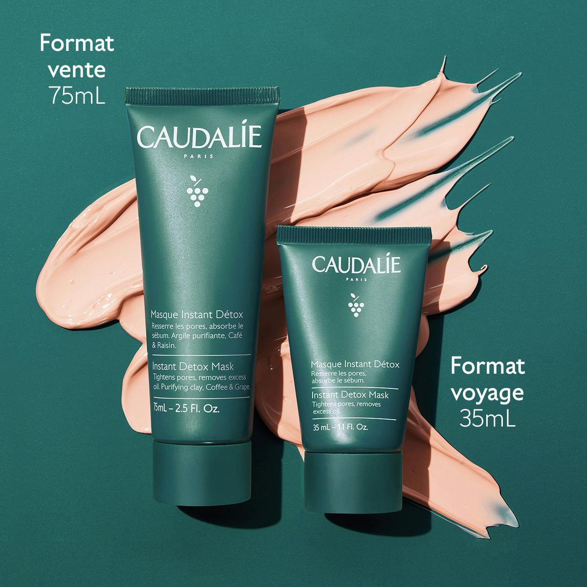 Caudalie Vinergetic C+ 75ml and 35ml, two sizes side by side