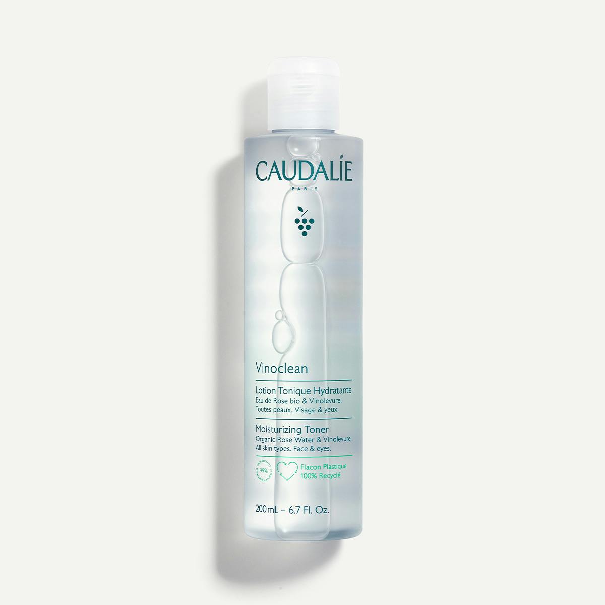 Caudalie Vinoclean Moisturizing Toner 200ml, front of the bottle