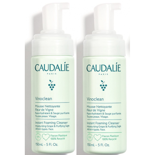 Caudalie Vinoclean Vine Flower Cleansing Foam 150ml, pack of 2 pump bottles