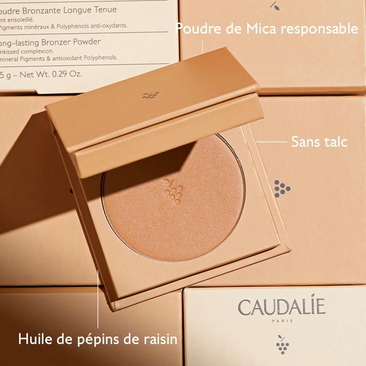 Caudalie Vinocrush, key ingredients: mica and grape seed oil