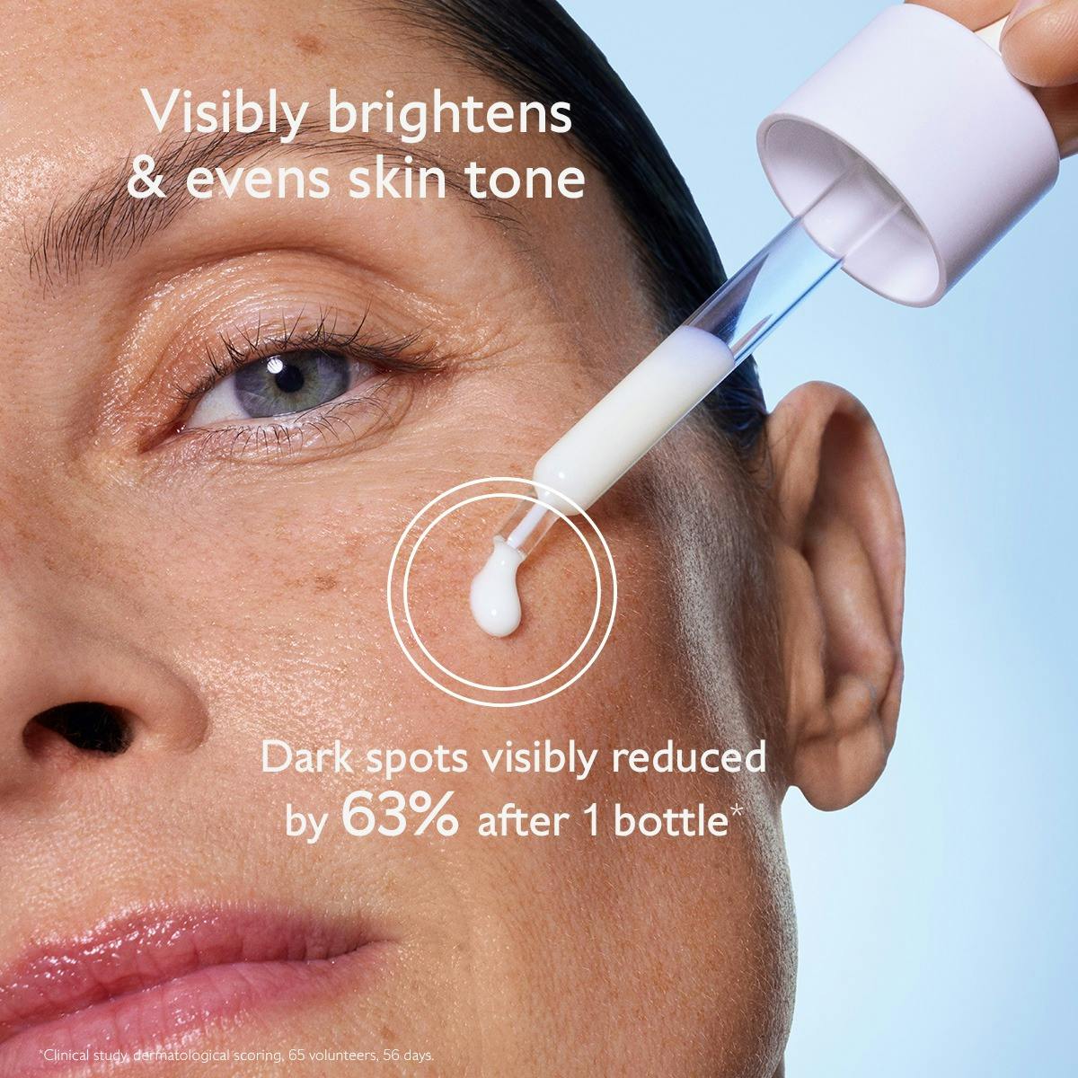 Caudalie Vinoperfect, applied to the face