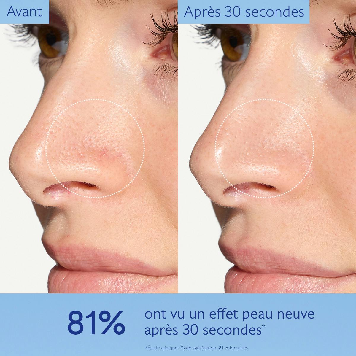 Caudalie Vinoperfect, before and after photos of the nose