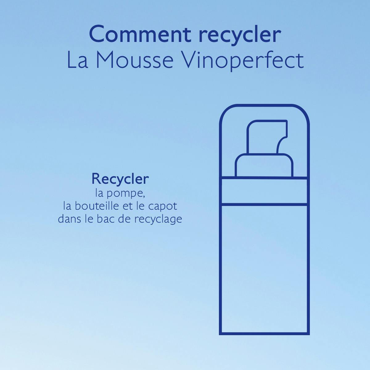 Caudalie Vinoperfect, recycling instructions for the pump bottle