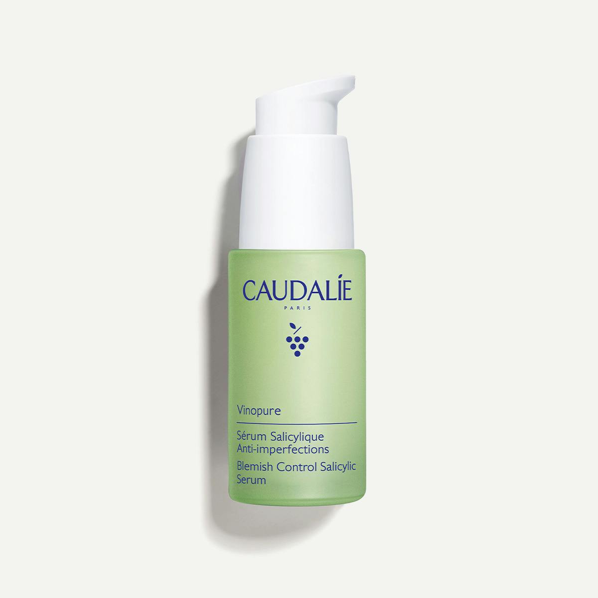 Caudalie Vinopure, front of the pump bottle