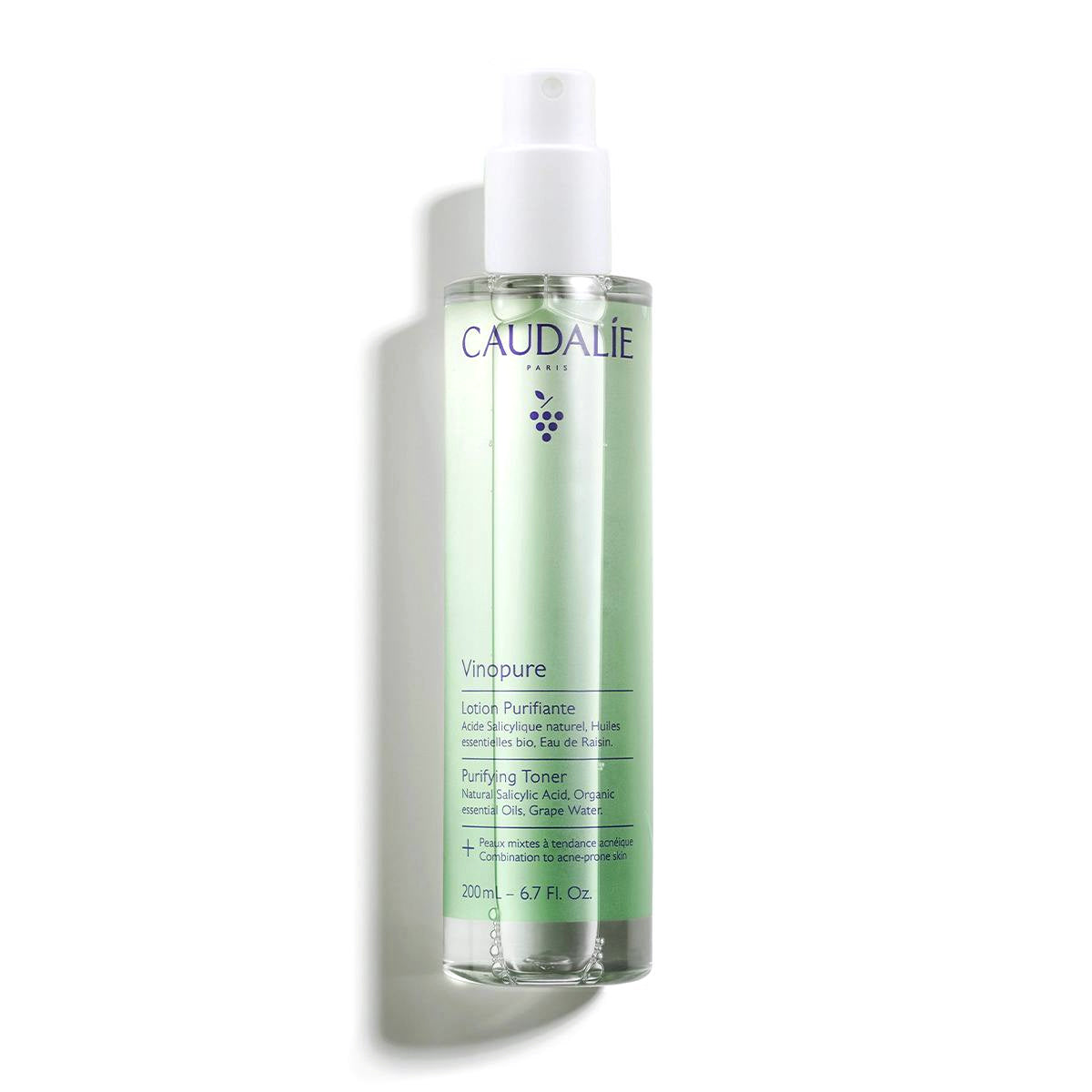 Caudalie Vinopure Purifying Lotion 200ml, front of the spray bottle