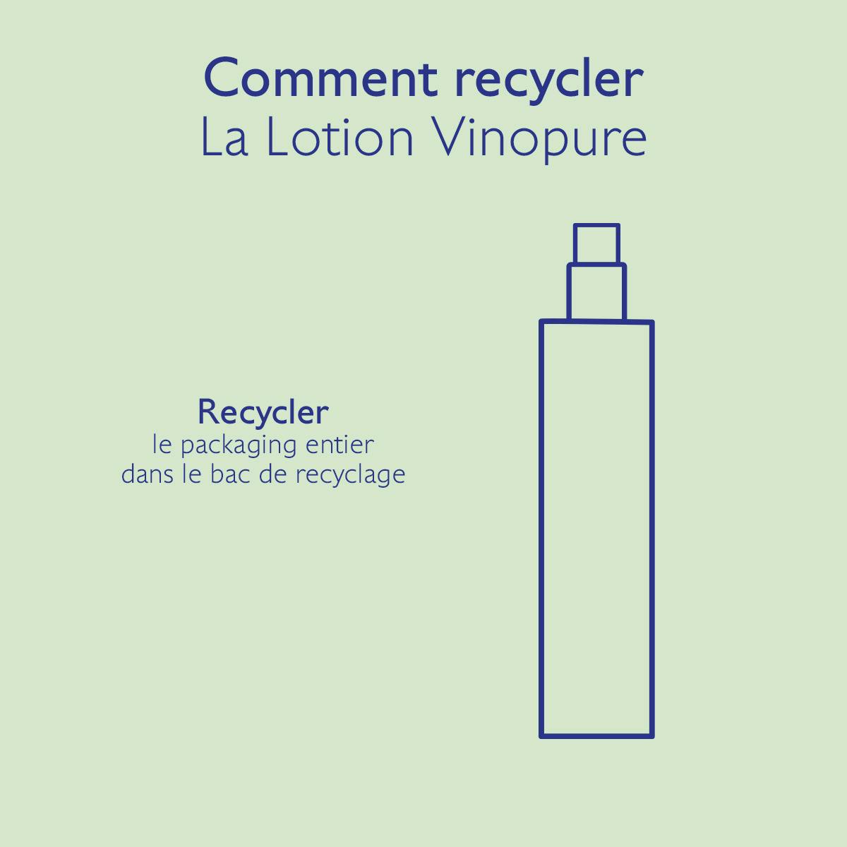 Caudalie Vinopure, recycling instructions for the spray bottle