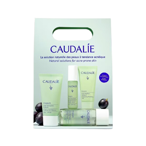 Caudalie Vinopure Salicylic Acid Blemish Control Starter Kit 4-step travel-size set, view 1