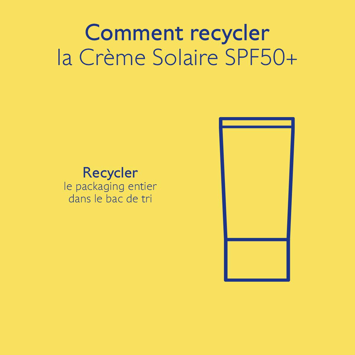 Caudalie Vinosun Protect, recycling instructions for the tube in French