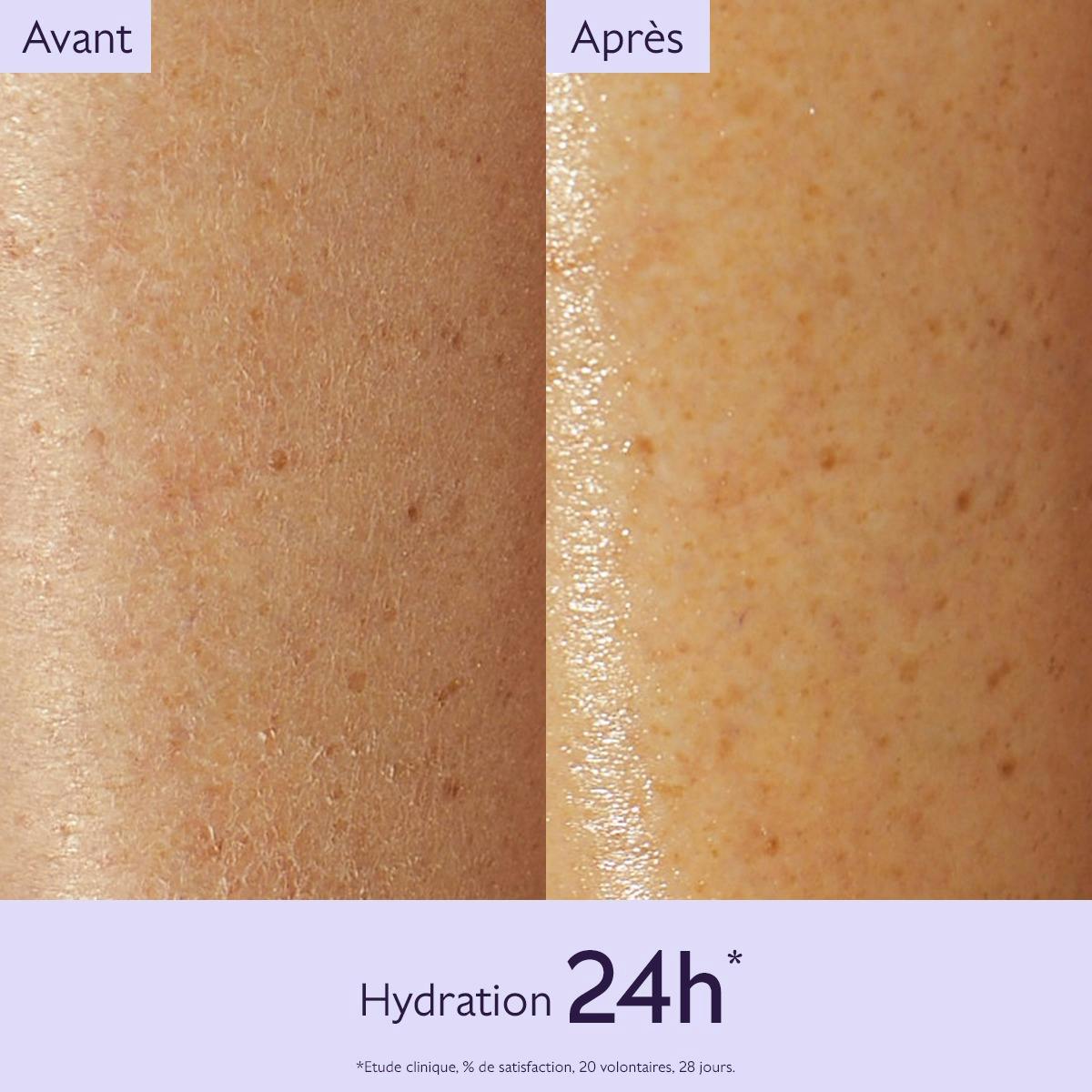 Caudalie Vinotherapist, before and after close-up photos of the skin