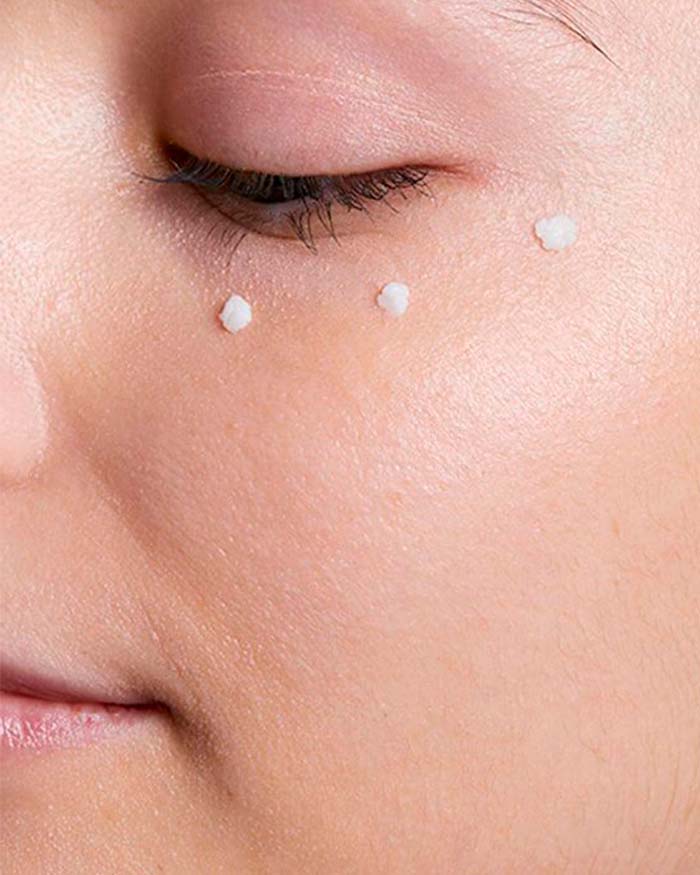 CeraVe Eye Repair Cream, applied to the eye area