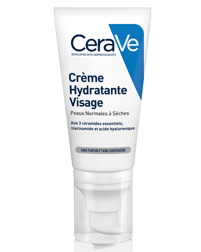 CeraVe Facial Moisturizing Lotion, Face Moisturizer for Normal to Dry Skin 52ml, front of the tube