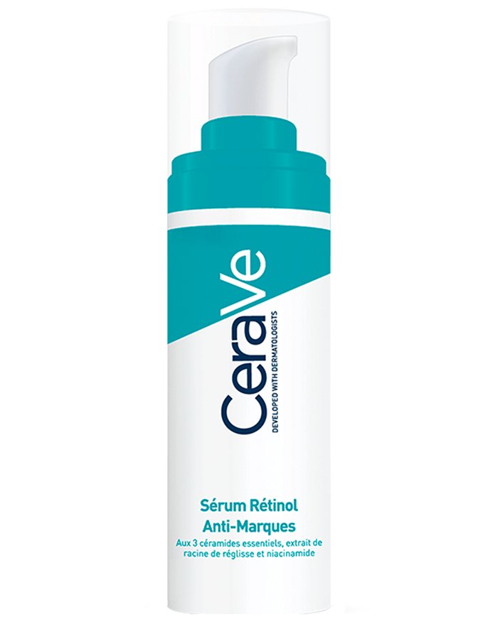 CeraVe Resurfacing Retinol Serum 30ml, front of the pump bottle